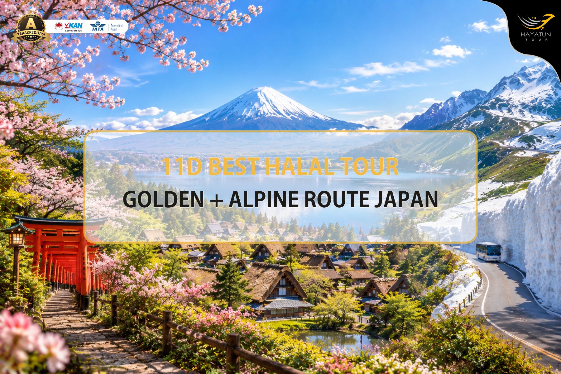 11D BEST HALAL TOUR  GOLDEN + ALPINE ROUTE JAPAN