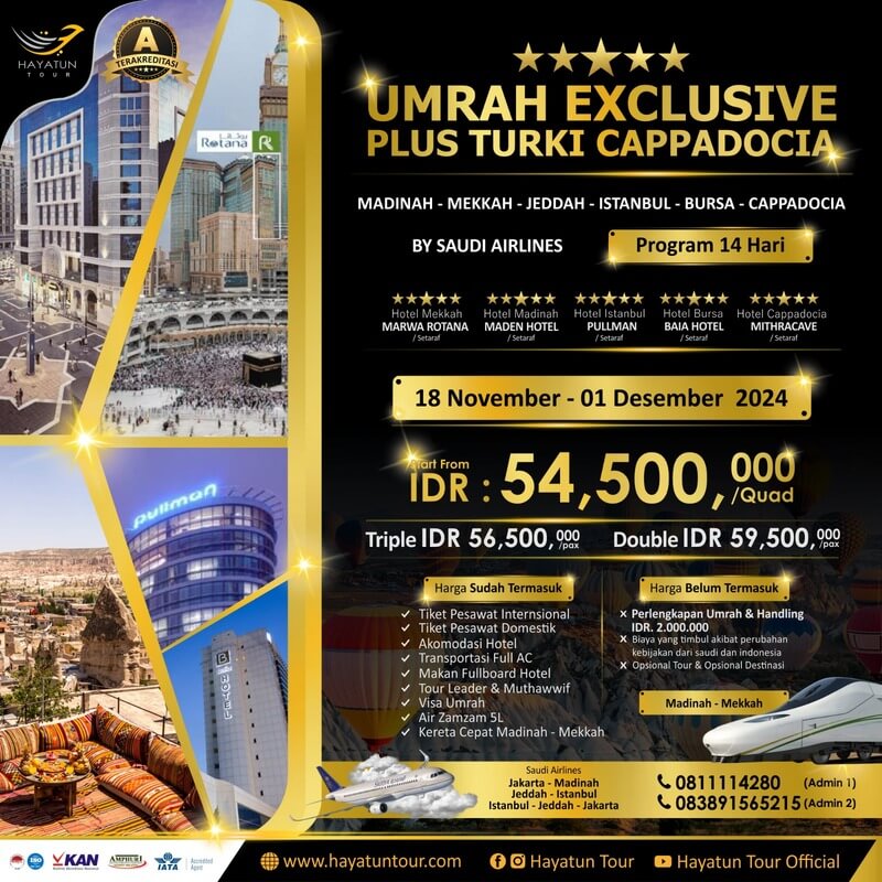 Umrah Exclusive Plus Turki Cappadocia
