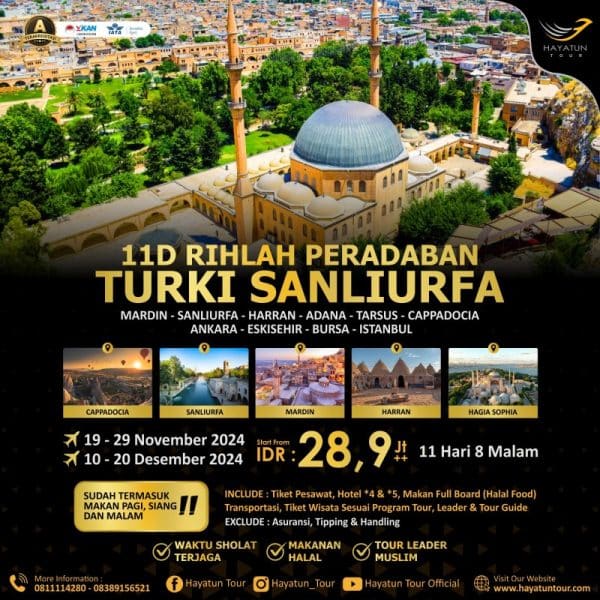 11D Rihlah Peradaban Turki Sanliurfa