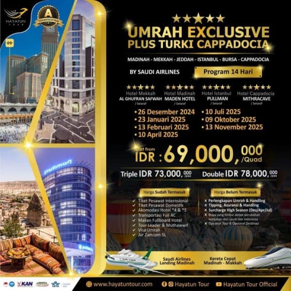 Umrah Exclusive Plus Turki Cappadocia