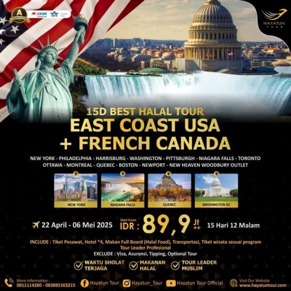 best halal tour east coast usa french canada