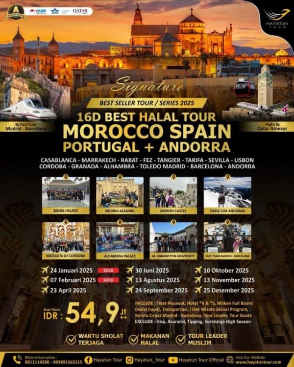 16D Best Halal Tour Morocco Spain Portugal Andorra